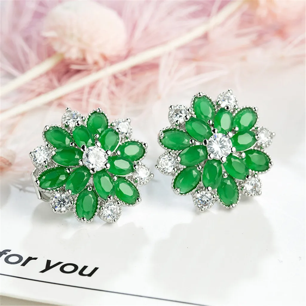Серьги Kolczyki, Висячие кристаллы, модные, радужные цвета, женские клипсы для ушей, популярные ювелирные изделия в Европе и Америке, Aretes, Индия# D2