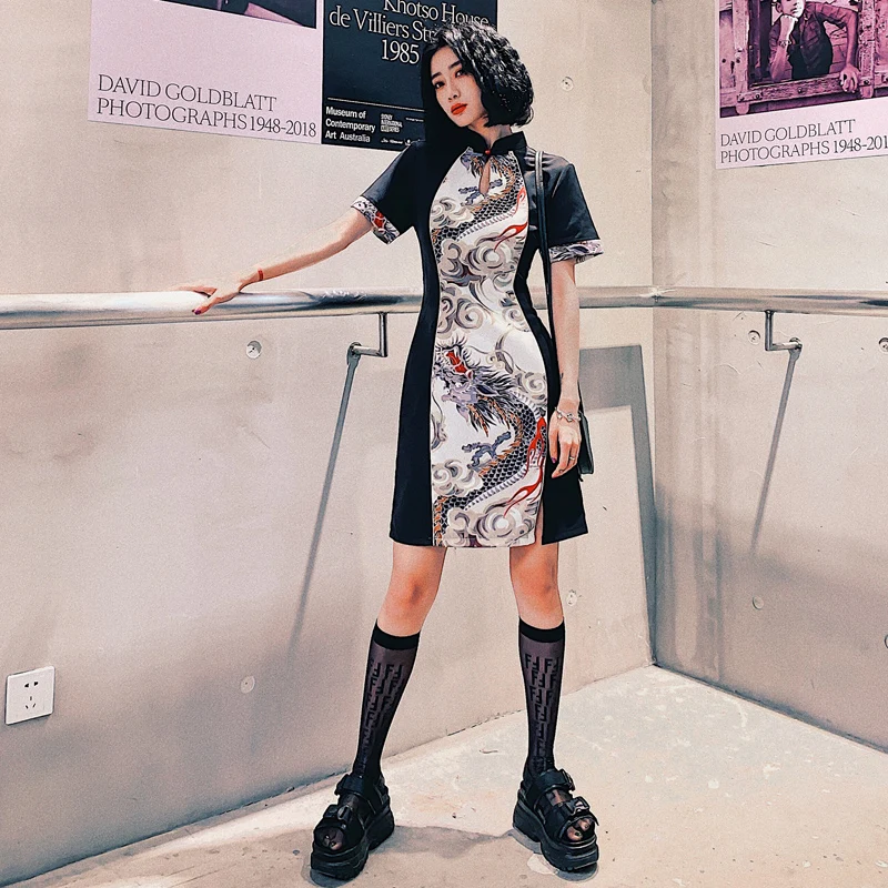 Китайское платье, белое, китайское, женское, qipao plus vantage, с цветочным принтом, cheongsam, с пятнами, длинные платья, элегантное, женское, китайское платье