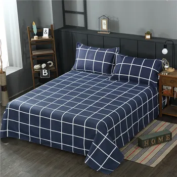 

3 Pcs Bed Set Cotton/Polyester Bed Sheet Queen King Twin Size Flat Sheet Bed Linen Fitted Sheet Bedsheets +2 Pillowcase Sabanas