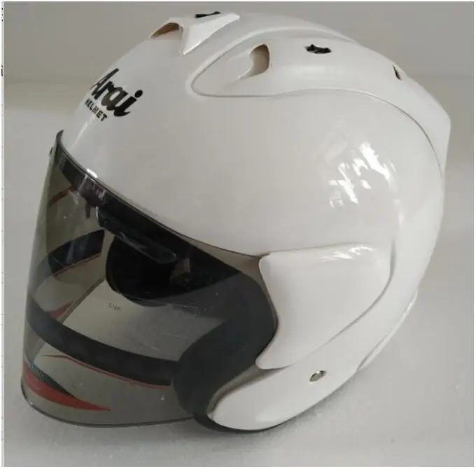 Arai R3 шлем мотоциклетный шлем с открытым мотокроссом размер шлема: S M L XL XXL, Опционный трехцветный объектив 26 - Цвет: black