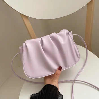 

2020 summer fashion saddle bag female cloud bag shoulder messenger Korean version of simple fairy fold bag