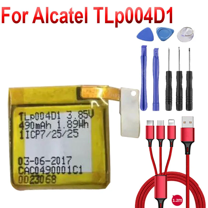 490mAh/3 8 WH V ZS05WA Сменный аккумулятор для Alcatel TLp004D1 CAC0490001C1 телефонные часы + USB кабель