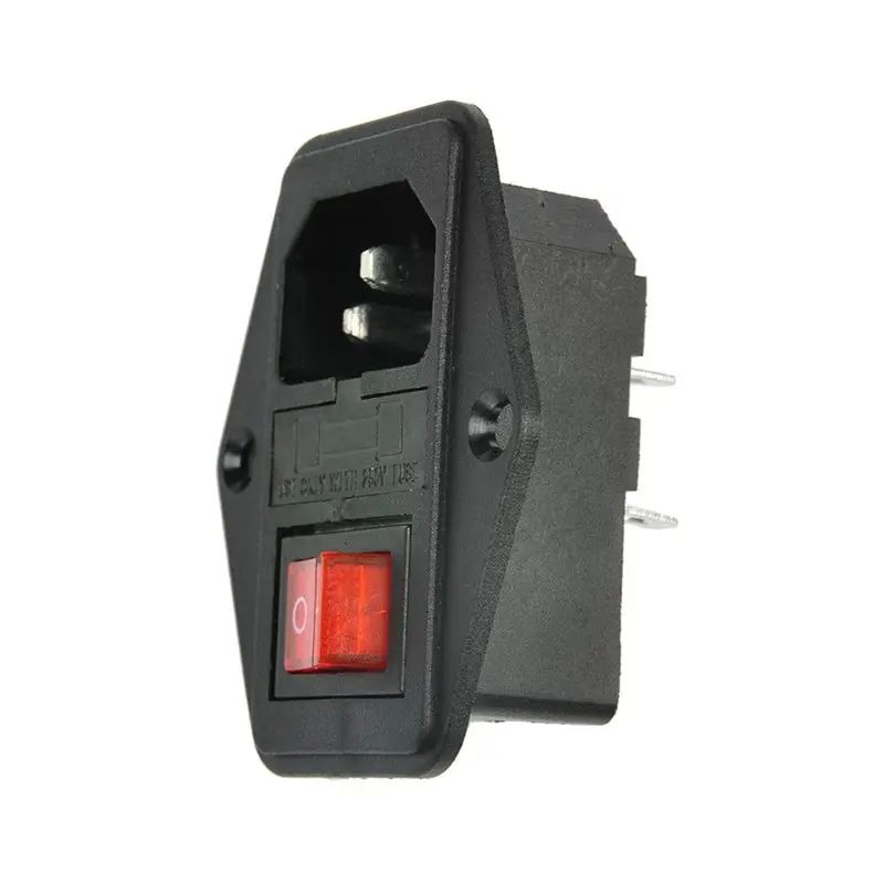 3 Pin Iec320 C14 Ac Вход штекер разъем питания с предохранителем 10 А 250 В