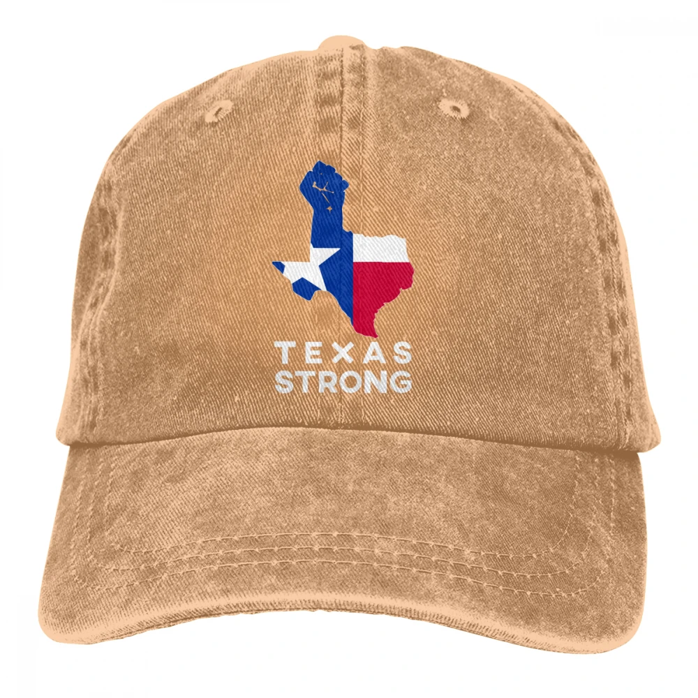 Texas Strong Casquette натуральный унисекс Мужские Женские джинсовые бейсболка с ремешком кепки Регулируемый Гольф папа шляпа