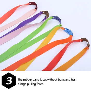 

10pcs/lot Slingshot Powerful Elastic Flat Rubber Band Practical Hunting Sports Natural Latex Catapult Kit Set Slingshot hot