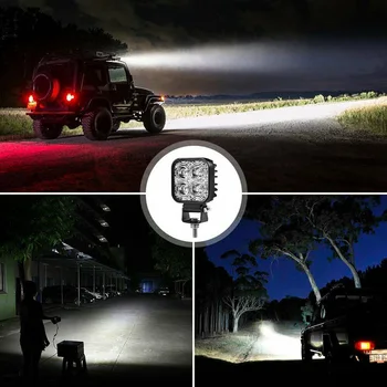 

12W Work Light Square Flood Beam Tractor Off-road IP67 6500K White 900LM