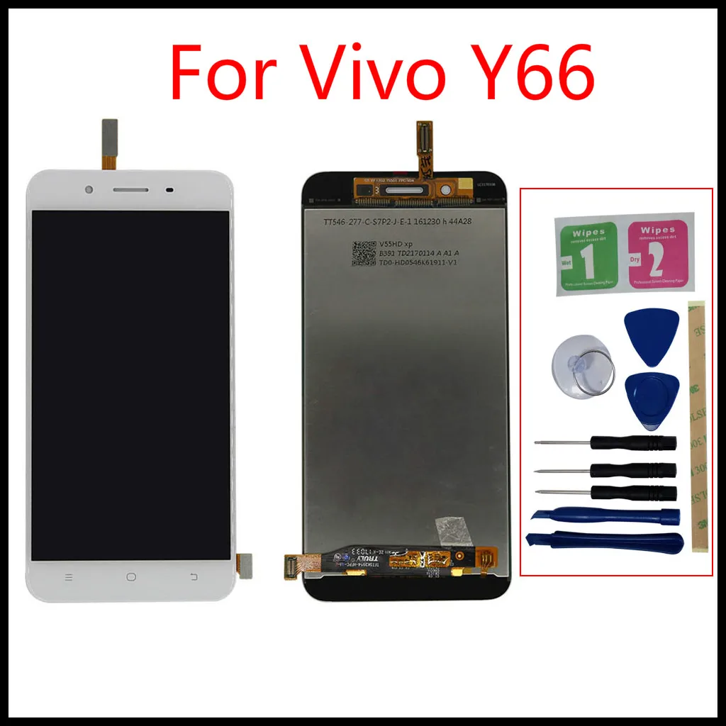 

100% Tested Top quality For vivo Y66 Highscreen LCD Screen Touch Screen Panel Digitizer LCD Display Assembly Repair tools set