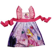 Лидер продаж; Тканое платье без рукавов для девочек с милым рисунком; платья с поясом; восхитительный дизайн для девочек