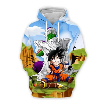 

Drop shipping 2020 New Fashion hoodies Anime Dragon Ball Z Kid Goku and Master Roshi 3d Print Men Women Crewneck Sweatshirt