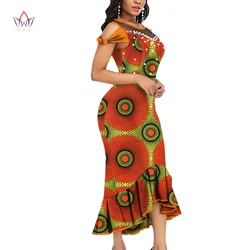 wholesale African Women Dresses Summer 2021 Pearl Long wedding robe Dashiki Party Print Plus Size 6xl Ankara vestido WY795