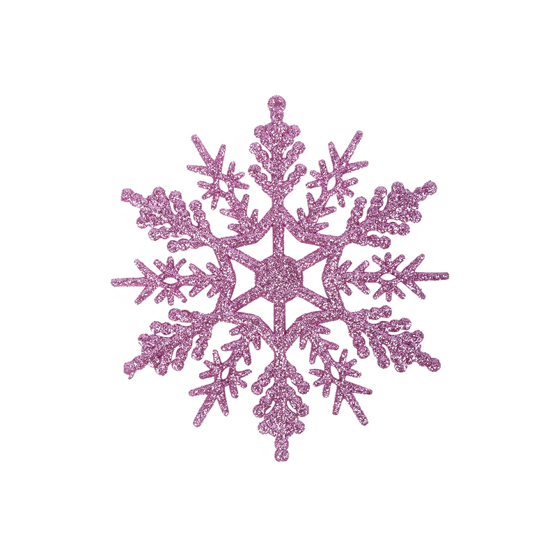 JOY-ENLIFE 4 шт многоцветные рождественские орнаменты снежинки сверкающие блестящие вешалки для дерева гирлянды Ручные украшения