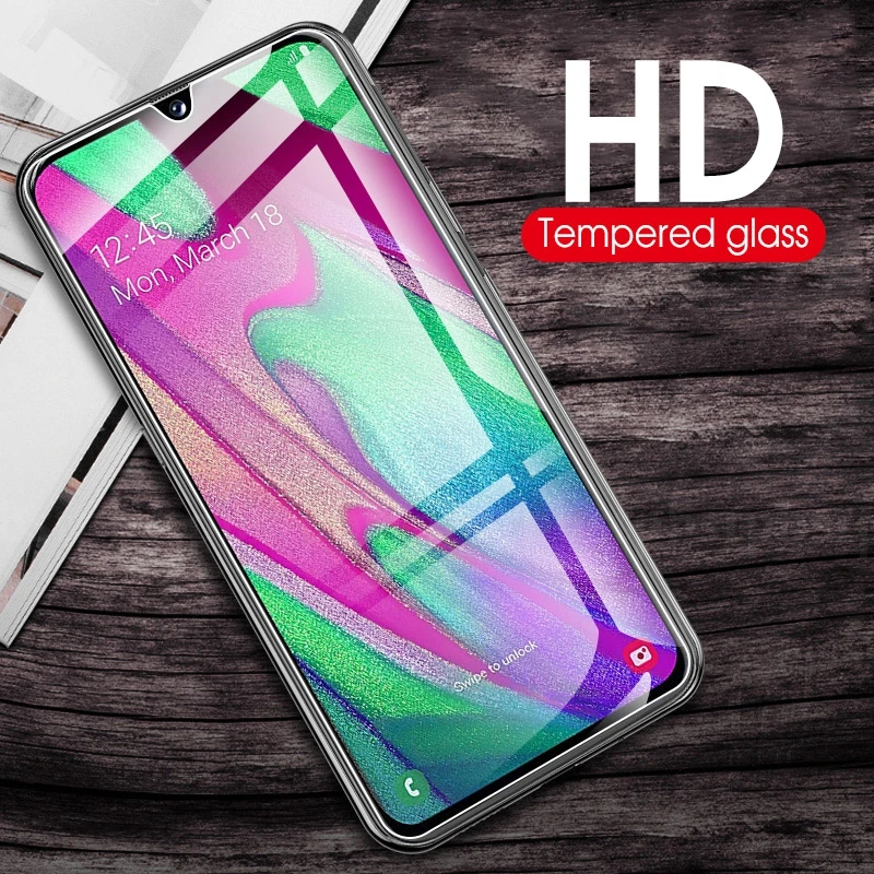 2 шт. закаленное Экран протектор для samsung Galaxy A60 A80 A90 A10 A70 A50 с уровнем твердости 9H прозрачный Стекло для samsung M40 A50 A70 A40 A30 A20