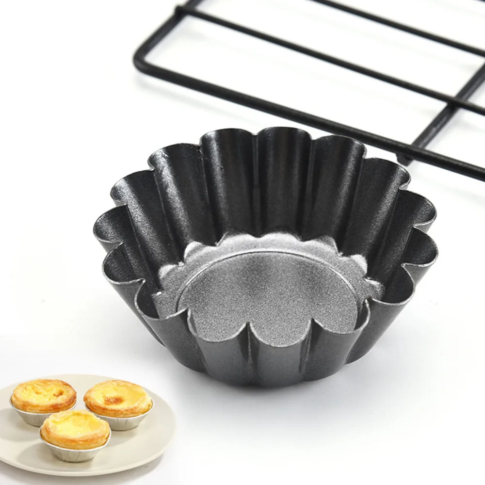 

3Pcs Reusable Tart Mold Iron Tart Pans French Dessert Cups DIY Cookie Pudding Cake Muffin Mold Makers Baking Pastry Tools