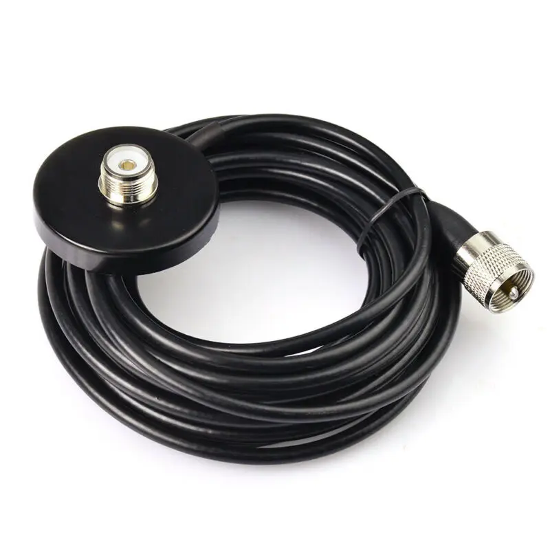 Walkie Talkie Car Radio Dual Band VHF UHF Antenna With 5M Coaxial Cable Magnetic Mount Base 4