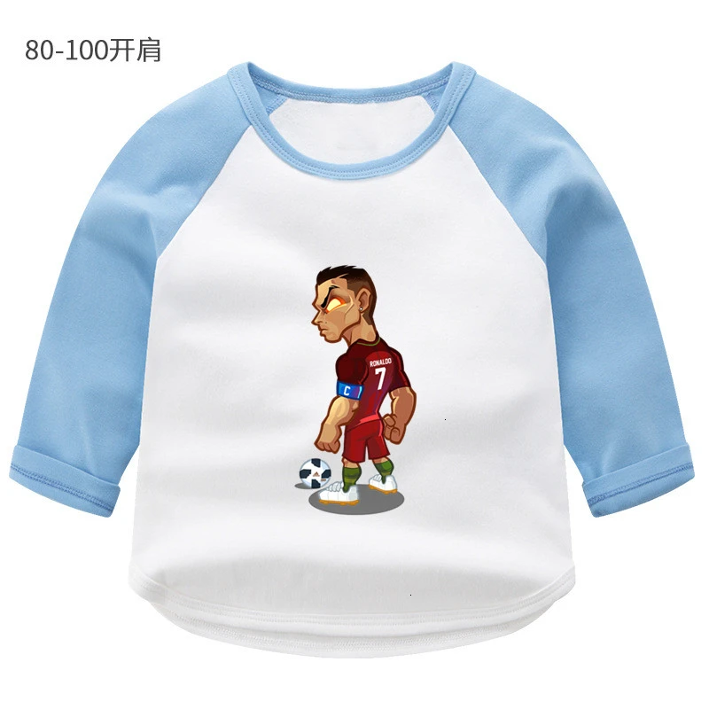 MESSI 10 летнее платье с О-образным вырезом топы с принтом для мальчиков и девочек, цветные туфли с длинным рукавом с изображением мультипликационных персонажей для детей футболка для детей