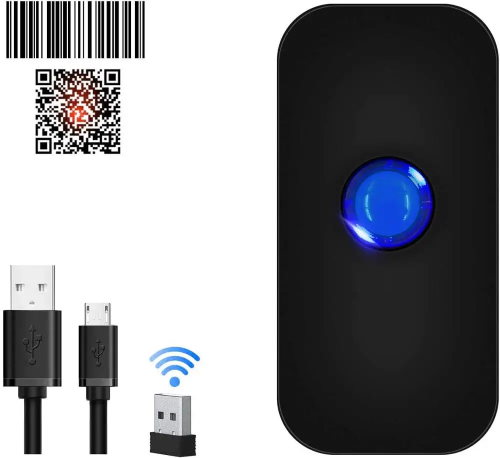 2D Портативный мини Bluetooth беспроводной USB 3 в 1 сканер штрих кода считыватель