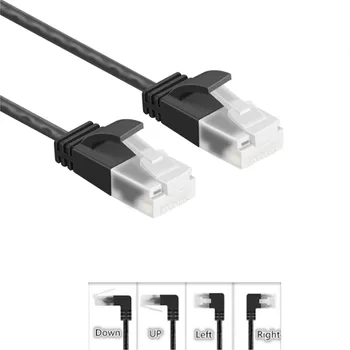 

90 Degree Ethernet Ultra Slim Cat6 Cable RJ45 Right Angle UTP Network Cable Patch Cord Cat6a Lan Cables for TV BOX Laptop Router
