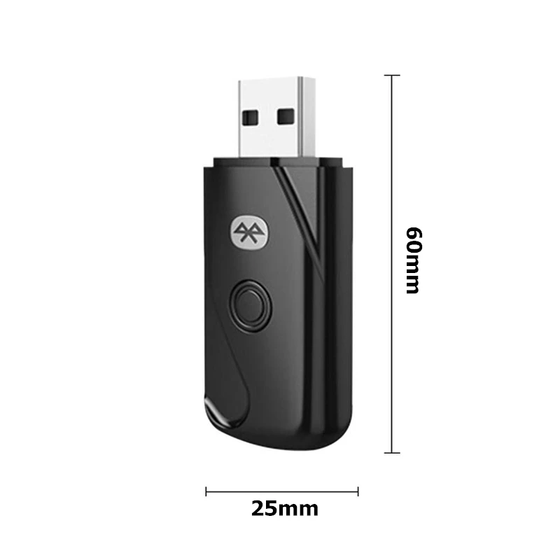 Bluetooth адаптер USB ключ для компьютера PC беспроводная гарнитура Bluetooth музыкальный приемник с динамиком USB Bluetooth адаптер - Цвет: Черный
