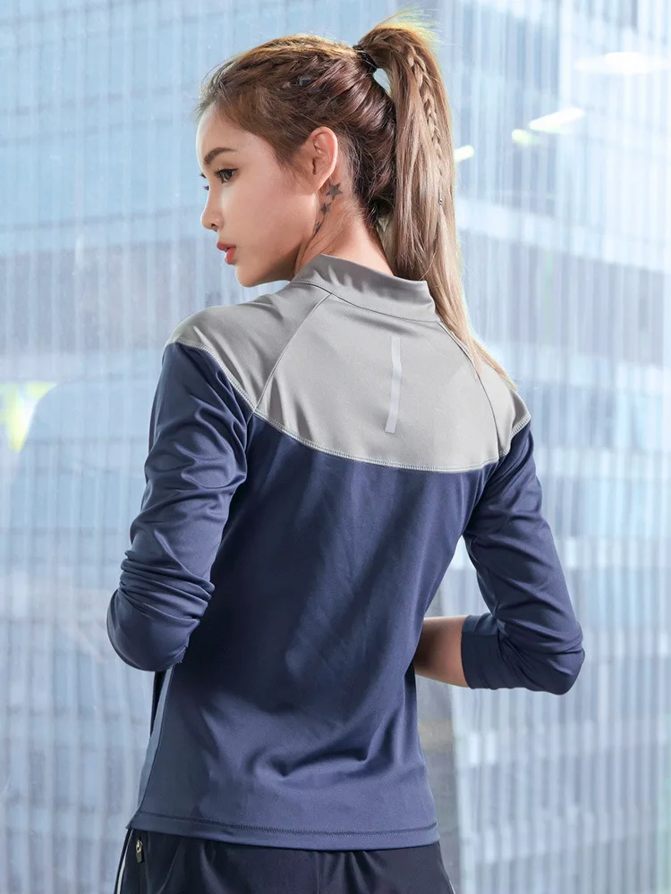 Slim Fit Slimming Yoga Clothes Women's Spring New Style Mixed Colors Large Size Breathable Quick-Dry Sports Jackets Running Tops