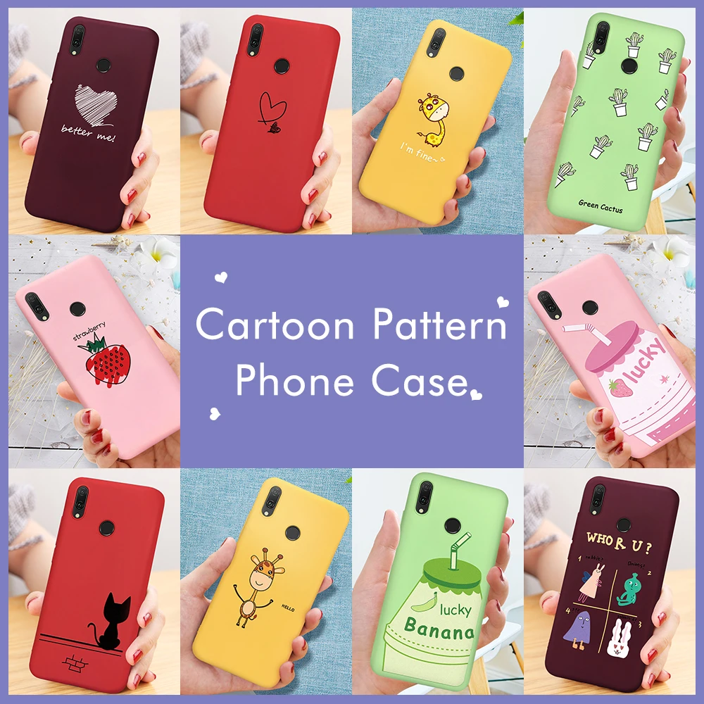 Colorful Cartoon Printed TPU Case For Huawei P20 Lite P30 Mate 20 Pro 10 P10 Honor 8X 9 Pattern Cover |