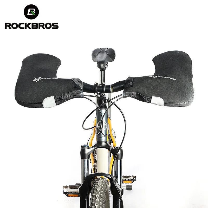 Rockbros, зимние теплые ветрозащитные велосипедные перчатки, велосипедные перчатки, водонепроницаемые перчатки для горной дороги, велосипедные перчатки с подогревом, мужские перчатки для верховой езды