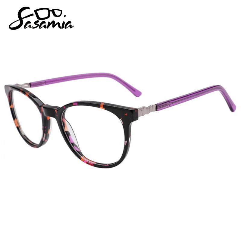 

SASAMIA Woman Round Spectacles Frames Lady Glasses Frame Presbyopic Eyeglasses Women Acetate Glasses Marco de los lentes WD3119