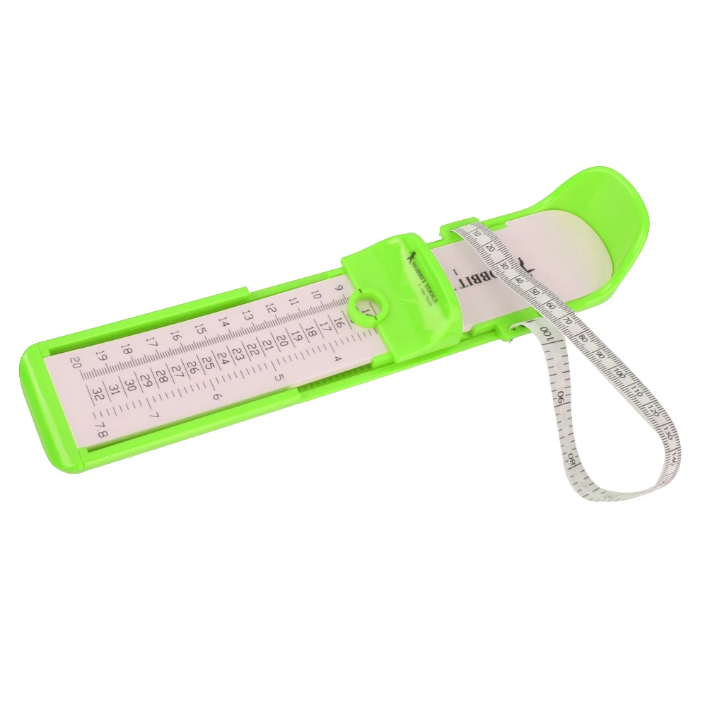 Kids Baby Foot Measurer Family Shoe Measure Length Width for Children Green