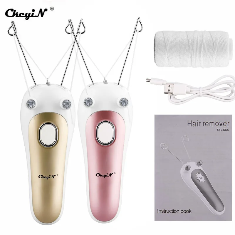 

CkeyiN Mini Face Facial Hair Remover Trimmer Electric Razor Female Body Cotton Thread Depilator Shaver Lady Beauty Care Machine