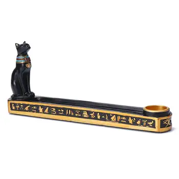 

Retro Incense Burner holder Home Decor Egypt Cat God Incense Stick Holder Aromatherapy Incense Censer Office Teahouse