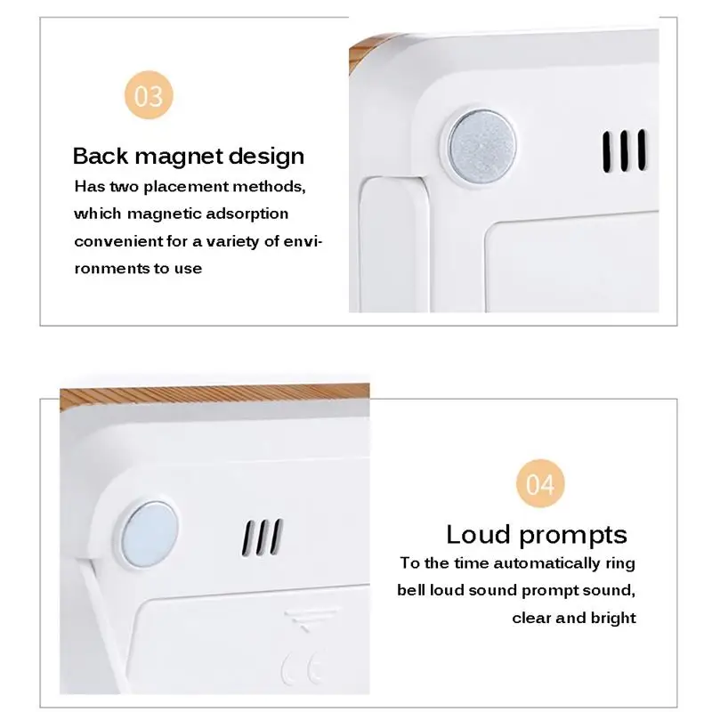 LCD Touchscreen Kitchen Timer Digital Timer Magnetic Electronic Timepieces Loud Alarm Clock Time Reminder for Cooking Homework