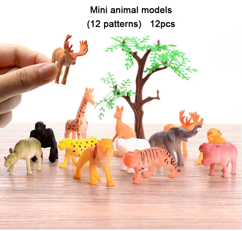 День рождения сафари животные вечерние кольца маски мини-игрушки в форме зверей для детей маленькие джунгли животные подарок на день рождения девочки/мальчики