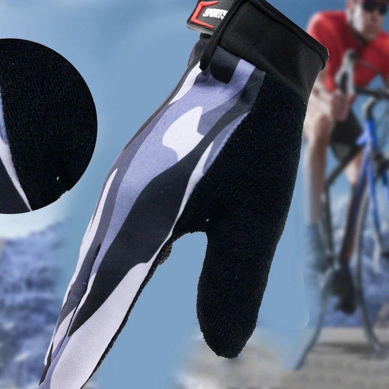 Мужские и женские перчатки для велоспорта полный палец дышащие Перчатки для фитнеса с сенсорным экраном наружная MTB дорожный велосипед гель противоскользящая спортивная одежда
