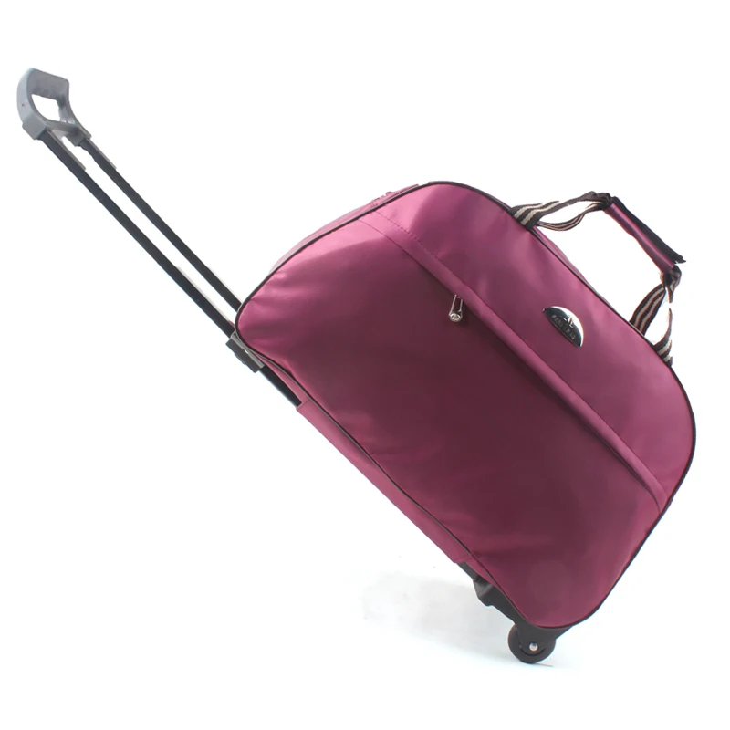 Багажная сумка для путешествий, сумка на колесиках, чемодан на колесиках, женские и мужские дорожные сумки с колесиком, сумка для переноски - Цвет: 15