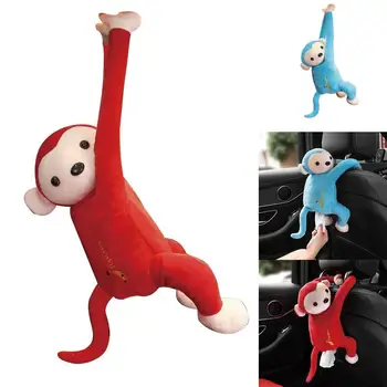 

Creative Cartoon Monkey Home Office Car Tissue Box Holder D6L5 Portable Paper Napkin Box Cover Paper Hanging Box Tissue O4V4