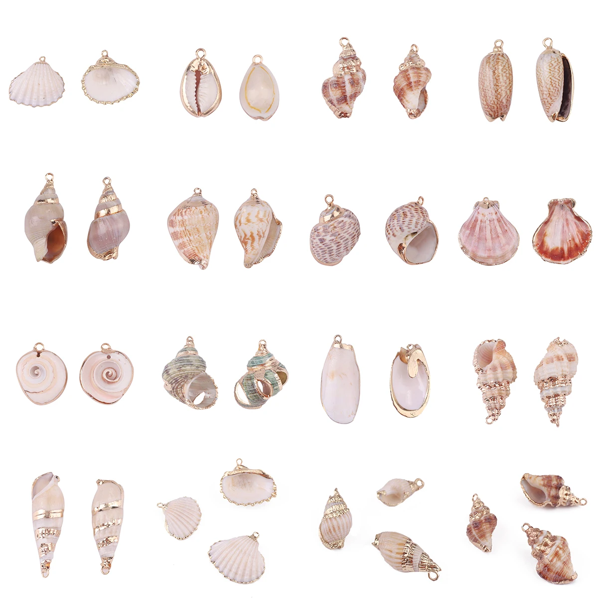 2pcs Natural Shell Pendant Conch Sea Shell Charms Pendant For DIY Earring Necklaces Pendant Jewelry Making Handmade Accessories 2pcs Natural Shell Pendant Conch Sea Shell Charms Pendant For DIY Earring Necklaces Pendant Jewelry Making Handmade Accessories