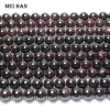 Meihan Free shipping natural 6mm 8mm 9.5-10.5mm red Garnet smooth round gemstone beads for jewelry making design Christmas gift ► Photo 2/5