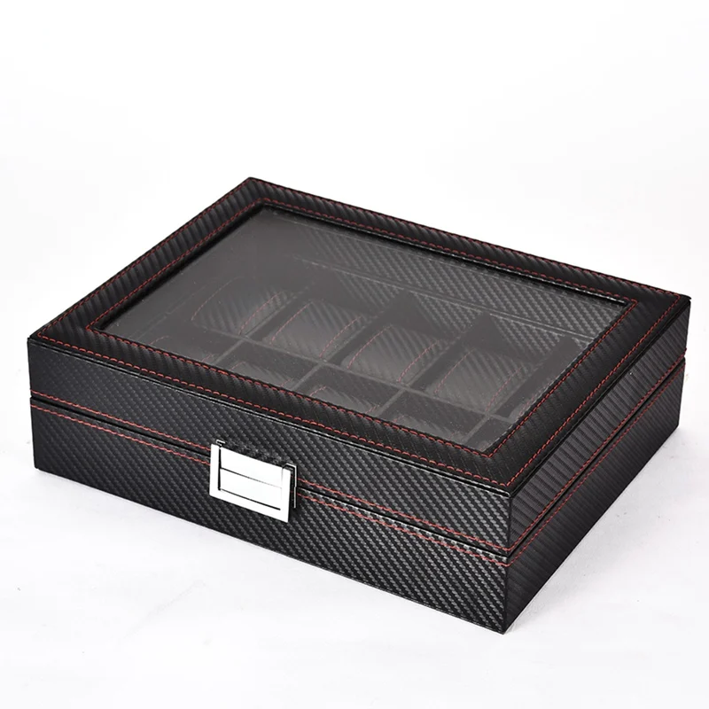 

outdoor tool 5/6/10/12 Girdles Leather Watch Box Jewelry Storage Box Organizer For Rings Bracelet Display Holder Case