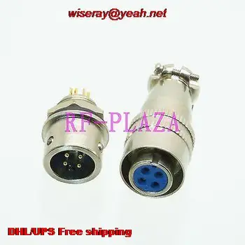 

DHL/EMS 100pcs Aviation Plug M9 9mm 4pin male Quick for Panel Chassis Metal-A6