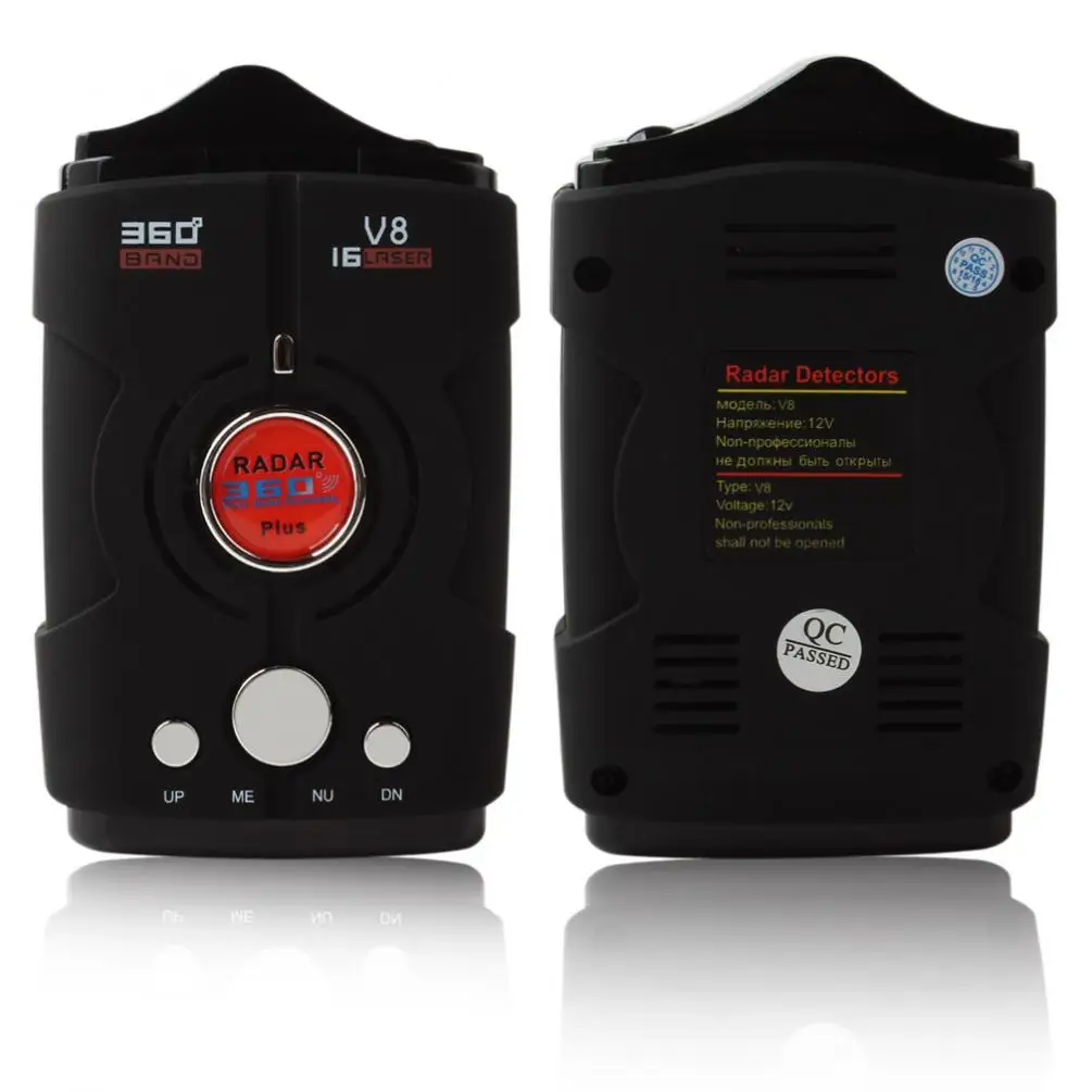 

V8 360 Degree Car Radar Detector 16 Bands Russia/English version LED Display Anti Radar Detector XK NK Ku Ka Laser