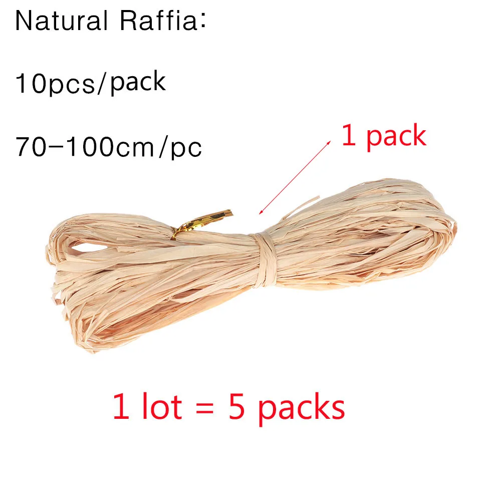 Raffia натуральная бечёвка деревенский Декор Свадебные поделки веревка рафия вечерние подарок-приглашение на свадьбу упаковка украшения дома