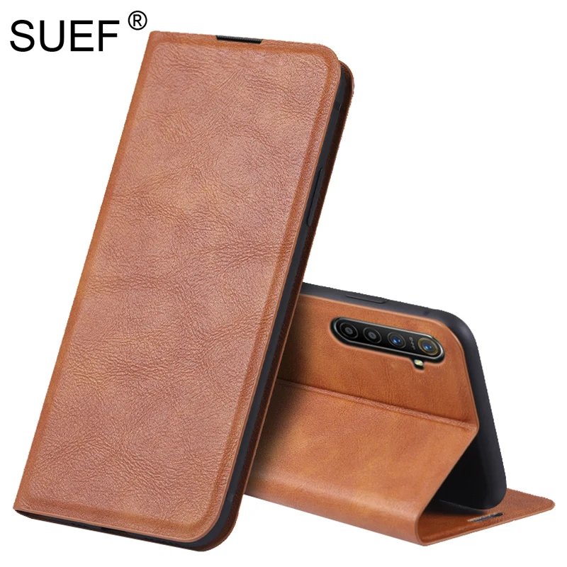 SUEF, винтажный Чехол-книжка из искусственной кожи, чехол s для OPPO Realme X2 K5, чехол-книжка с мягким ТПУ, противоударный чехол-кошелек с подставкой и отделением для карт