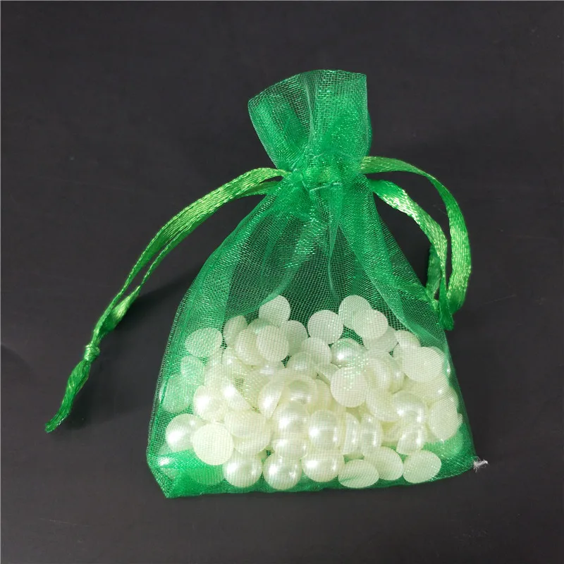 50 шт. большой размер Сумка из органзы 13x18 15x20 17x23 20x30 см сумка для украшений свадьба конфеты подарок сумка для дня рождения упаковка 7Z - Цвет: Dark green