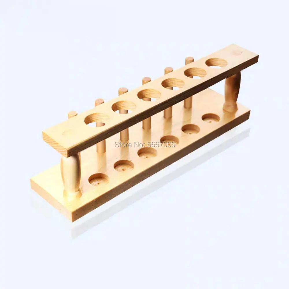 Lab Wooden test tube rack 6holes 12holes tube holder with hole size