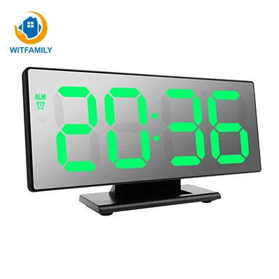 

LED Desktop Alarm Clocks Electronic Watch Table Multifunction Snooze Night Display LED Mirror Digital Alarm Clock Despertador