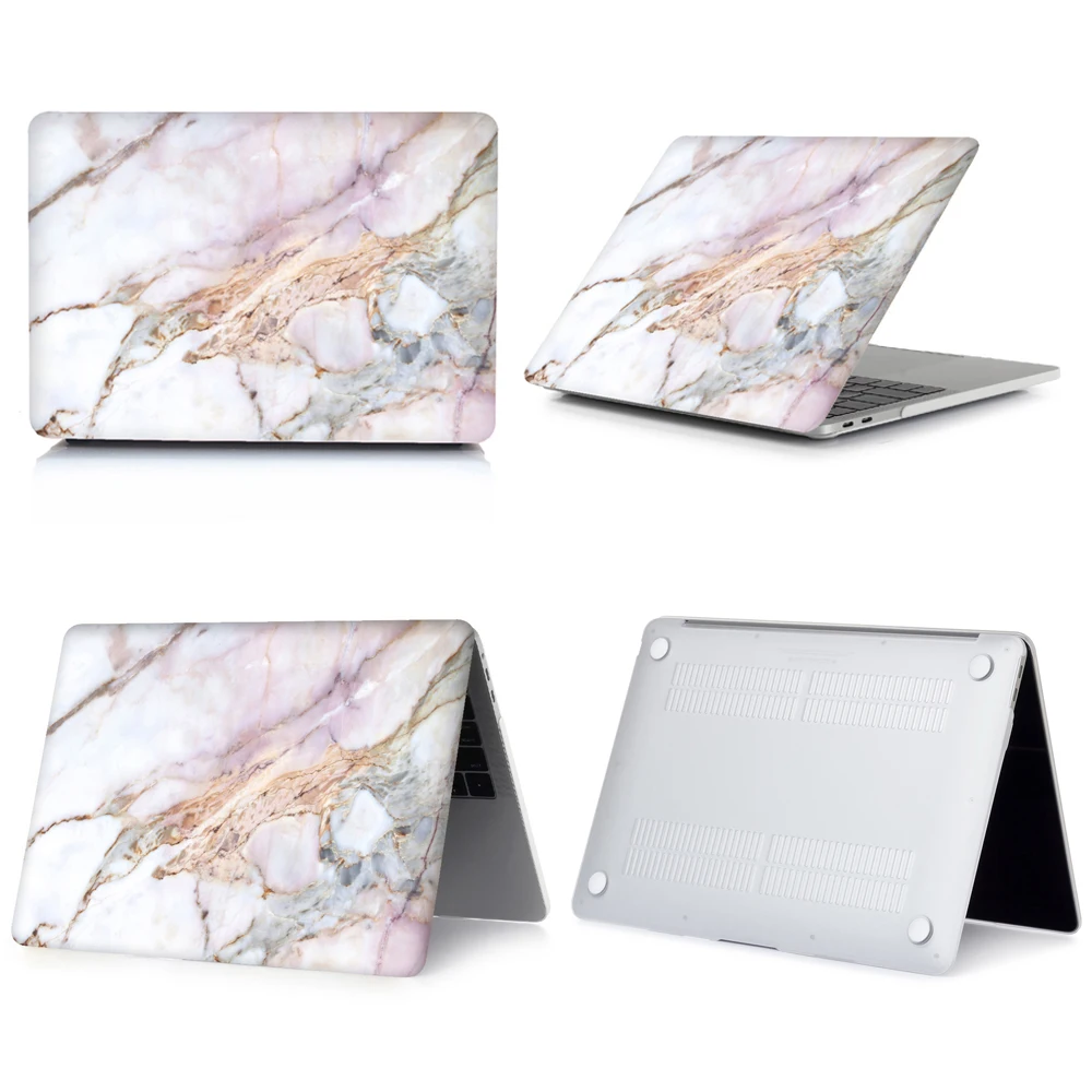 Мраморный чехол для ноутбука Macbook Touch ID Air 13 A1932 Pro retina 12 13 15 A2159 Новая сенсорная панель для Macbook Air 13+ крышка клавиатуры - Цвет: 018