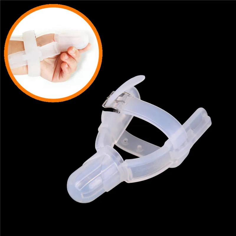 Baby Care Silicone Healthy Thumb Gloves Prevent Stop Finger Sucking Teether Prevent Finger Deformation Baby Health Care