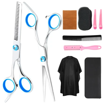 

9set Stainless Steel Pet Dogs Gromming Scissors Shears Sharp Edge Cat Hair Cutting Barber Cutting Tools Kit Hair Cutting Scissor