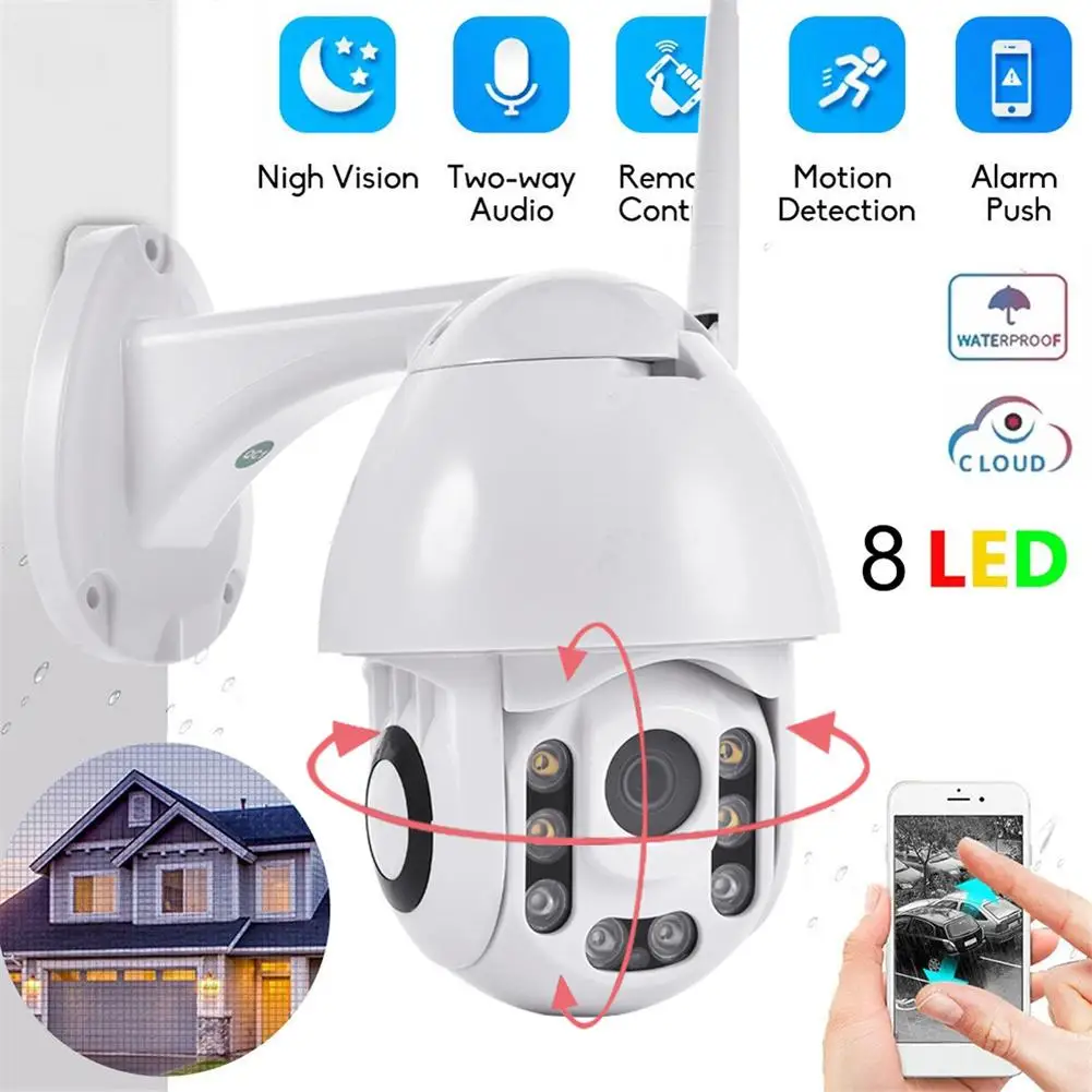 Новая ip-камера WiFi 2MP HD 1080P Беспроводная скоростная купольная ИК-камера видеонаблюдения 5 x ZOOM наружная камера видеонаблюдения IP Camara внешняя