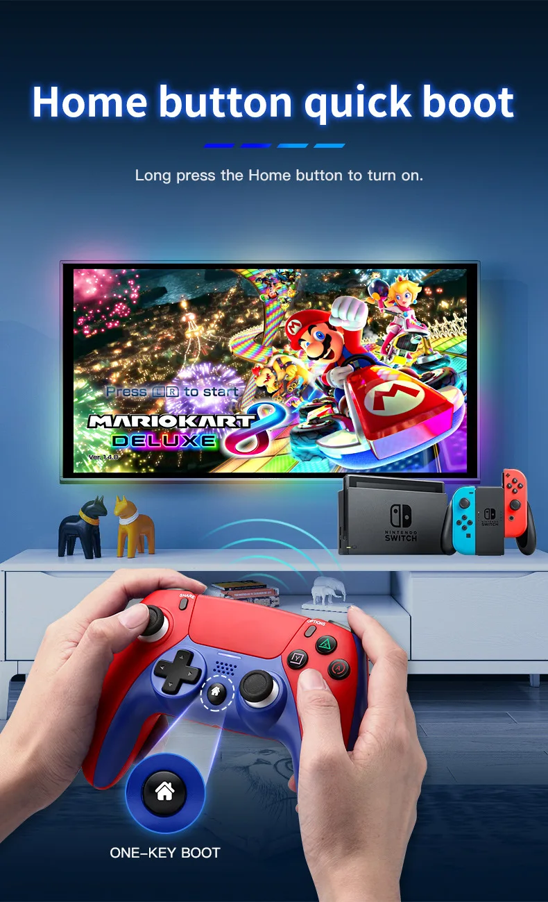 Wireless Joystick Gamepad Wireless Game Controller Joypad For PS4 NS Switch Pro PC Controller