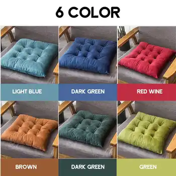 

Crystal Velvet Cushion Wholesale Office Computer Chair Cushion Home Solid Color Plush Warm Classroom Chair Cushion New